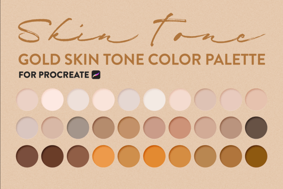 Download Gold Skin Tone Color Palette Procreate - Color Collection