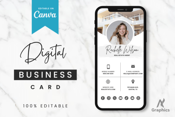 Download Real Estate Digital Business Card Temp - Card Collection