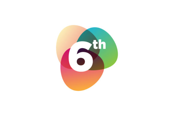 Download Number Sixth Logo Colorful Design Vector - Color Collection