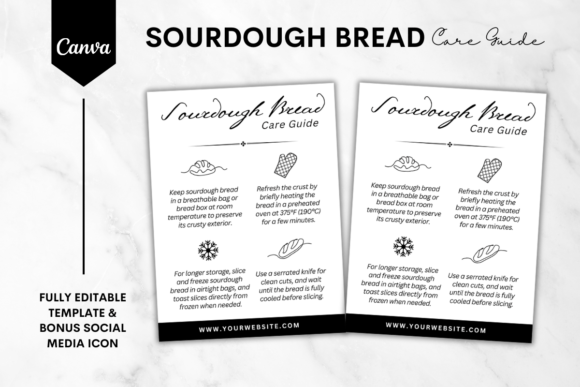 Download Sourdough Bread Care Card Template 4 - Card Collection