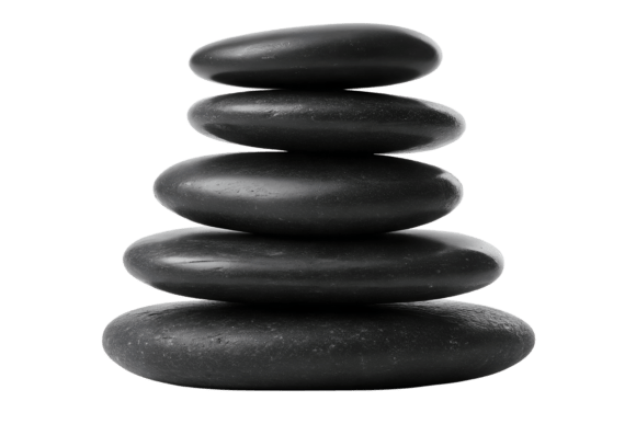 Download Stack of Smooth Black Stones Isolated - Isolated Collection