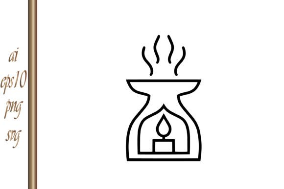 Download Aroma Lamp Icon Oriental Sketch Doodle - Aroma Collection