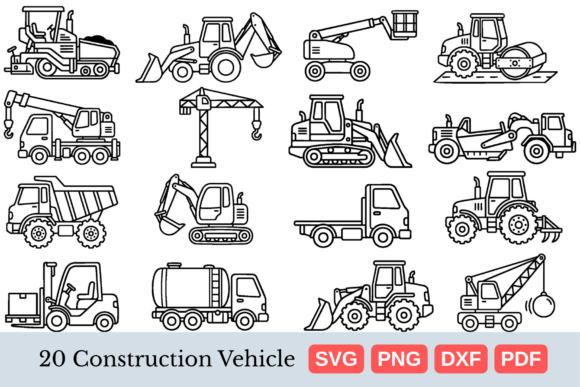 Download Construction Vehicle SVG Bundle - Vehicle Collection