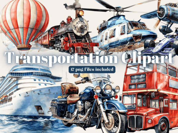 Download Watercolor Transportation Clipart, Png - Color Collection