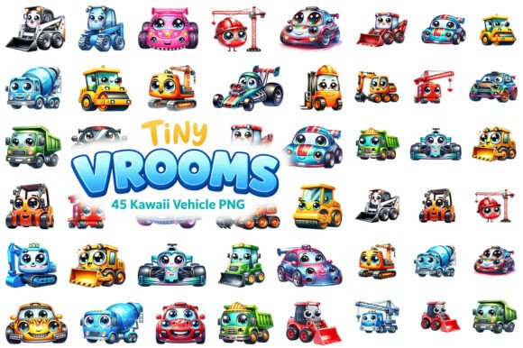 Download Kawaii Vehicle PNG Bundle - Vehicle Collection