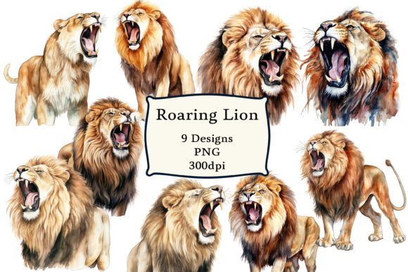 Download Roaring Lion Clipart Sublimation - Lion Collection