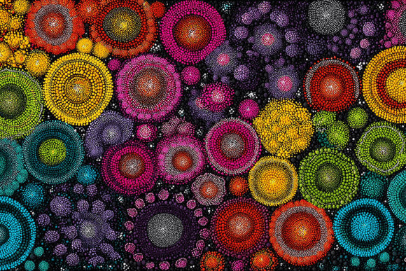 Download Colorful Dot Mandala Mosaic Pattern Art - Color Collection