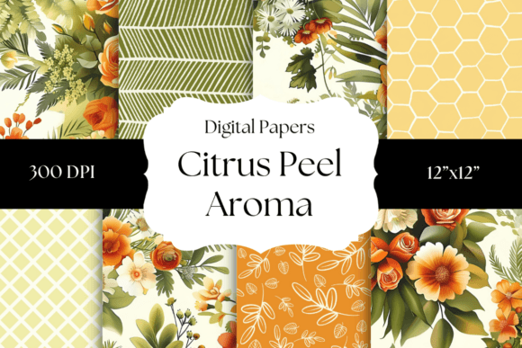 Download Citrus Peel Aroma Digital Papers - Aroma Collection