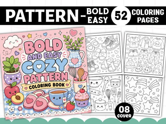 Download Bold Easy Pattern Coloring Book Pages - Color Collection