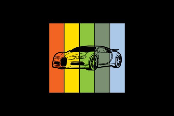 Download Illustration of Car with Colorful Design - Color Collection