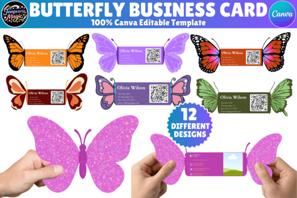 Download Butterfly Shaped Business Card Template - Card Collection