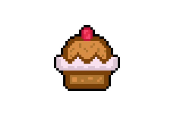 Download Cake Pixel Art Design Vector Isolated - Isolated Collection
